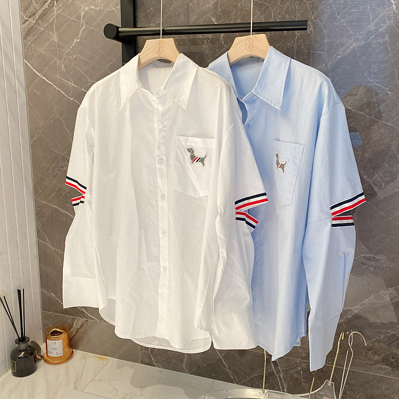 Thom Browne Women's Double Sleeve Label Shirt