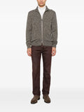 Zanone zip-up marl-knit cardigan