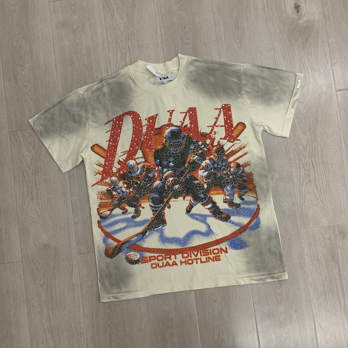 Rough Play Goal Hockey Tie-Dye Graphic T-Shirt