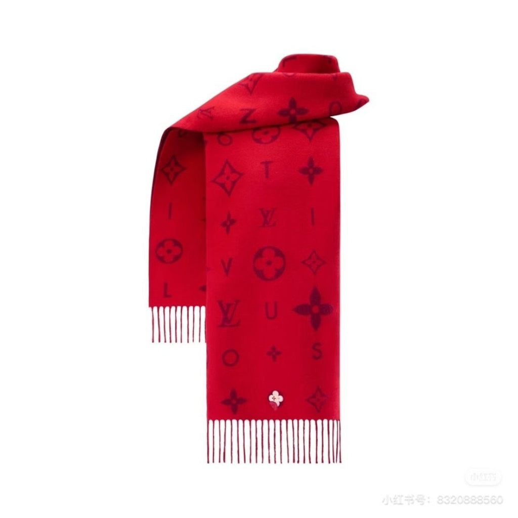 Louis Vuitton Reykjavik 2.0 Red Monogram Scarf
